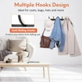 thumbnail image 2 of Coat Rack Wall Mount, 2 Pack Coat Hooks Wall Mount, Wall Hooks for Hanging, Hat Rack for Wall with 15 Hooks for Entryway and Bedroom, 2 of 7