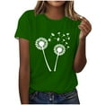 thumbnail image 1 of Kaemgyyd T-Shirt Grande Taille pour Femmes, Mignon, à Imprimé Graphique, Col Rond, Doux, Léger, Manches Courtes, 1 of 4