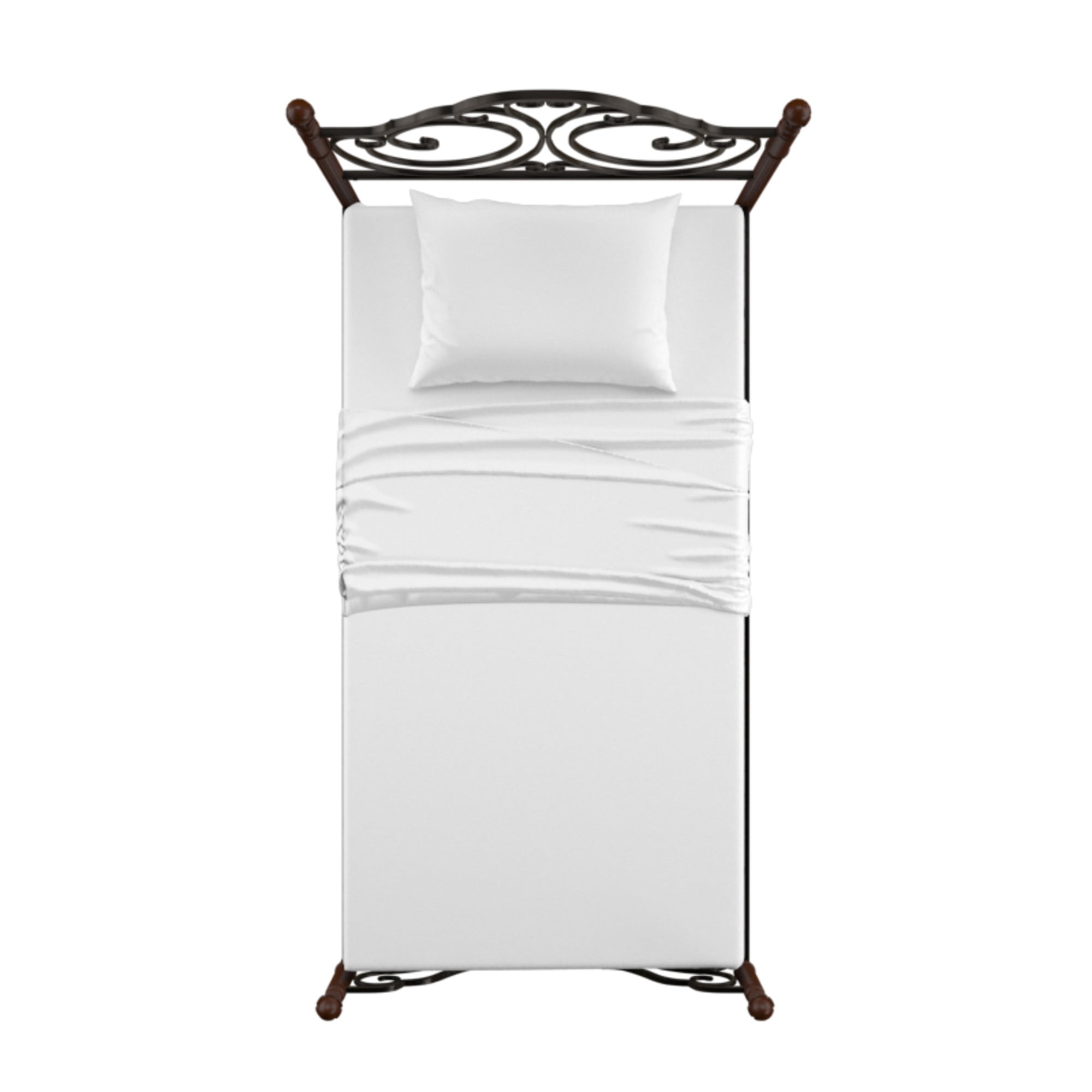 Weston Home Adison Graceful Scroll Bronze Iron Bed Twin Walmart