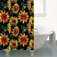 thumbnail image 5 of Retro Farmhouse Yellow Sunflower Shower Curtain 72x84 for Bathroom, Boho Bee Butterfly Floral Design, Quick-Dry Polyester with Hooks, Rustic Wildflower Bloom Country Look, 5 of 5