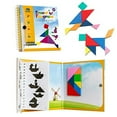 thumbnail image 1 of Coogam Travel Tangram Puzzle - Magnetic Pattern Block Book Road Trip Game Jigsaw Shapes Dissection STEM Games with Solution for Kid Adult Challenge -, 1 of 6