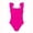 Z4Hot Pink, variant on lnmuld Girls One Piece Swimsuits Detachable Cups Adjustable Shoulder Straps Summer Beach Pool Size:15-16 Years