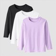 thumbnail image 2 of HCNTES Boys Long Sleeve Shirts Boys' Cotton Crew Neck Basic Tees Soft Kids' Long Sleeve T-Shirts Top(D,1-2 Years), 2 of 5