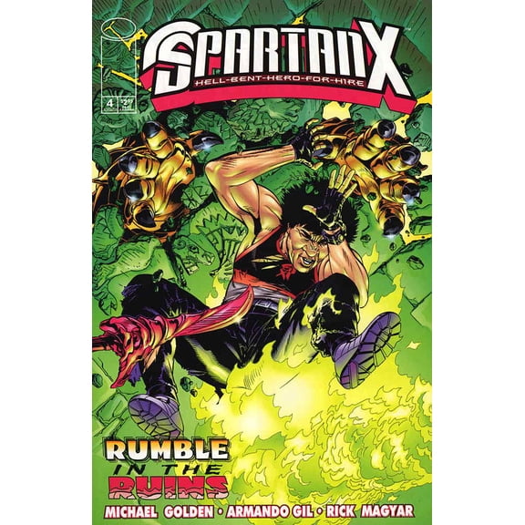 Spartan X: Hell-Bent-Hero-For-Hire (Jackie Chan's ) #4 VF ; Image Comic Book