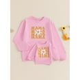 thumbnail image 3 of Rdhnmea Mommy and Me Matching Outfits Cute Bow Mama and Mini Long Sleeve Crewneck Sweatshirt Tops Mother Baby Matching Clothes, 3 of 9