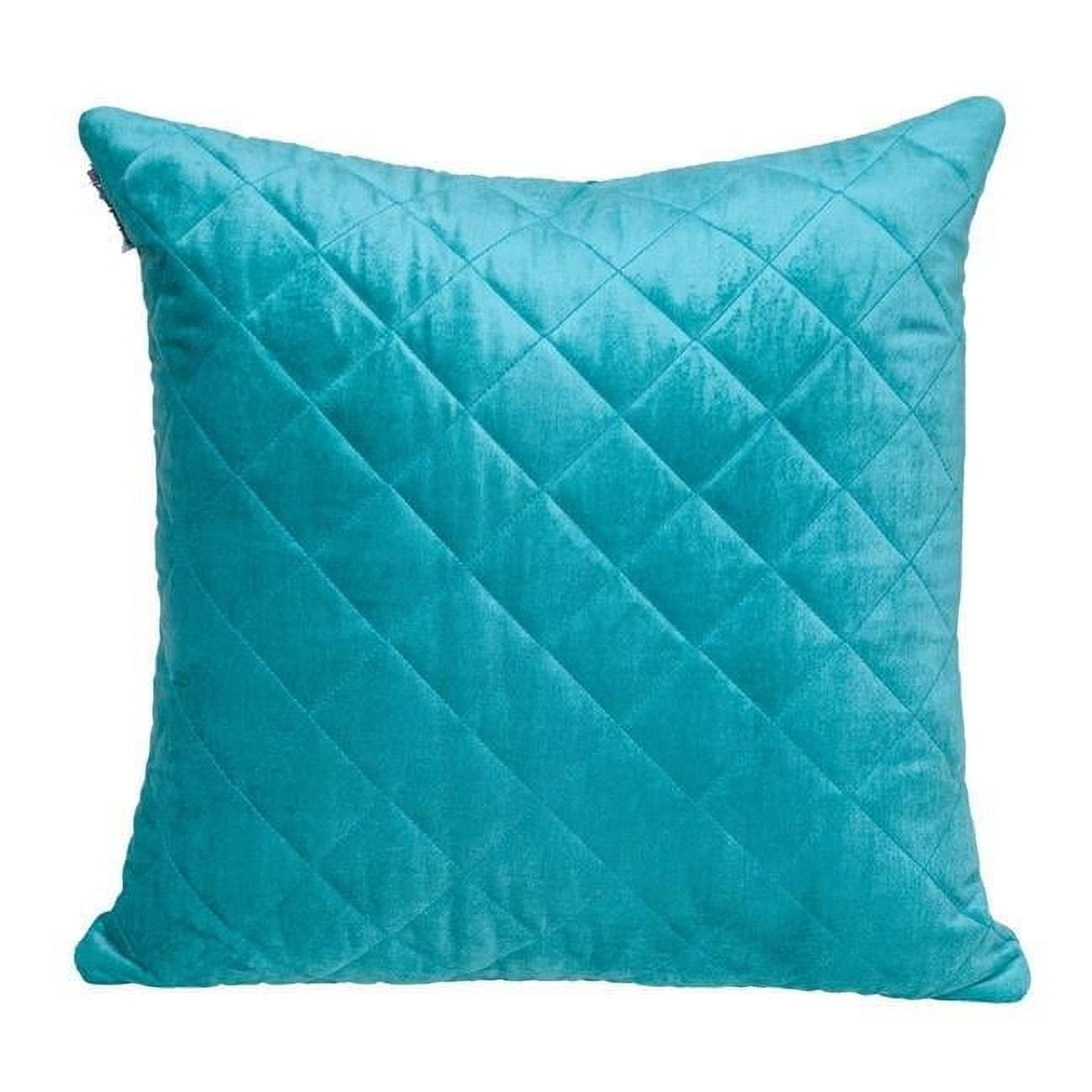 Milo Transitional Aqua Square Throw Pillow