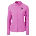 thumbnail image 2 of Women's Cutter & Buck  Heather Light Pink Houston Astros Raglan Adapt Eco Knit Heather Recycled Full-Zip Jacket, 2 of 3