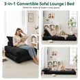 thumbnail image 2 of BEHOST 4 Pack Adults Convertible Sofa Bed, 3-in-1 Folding Futon Couch Sleeper Chair, Black, 2 of 8