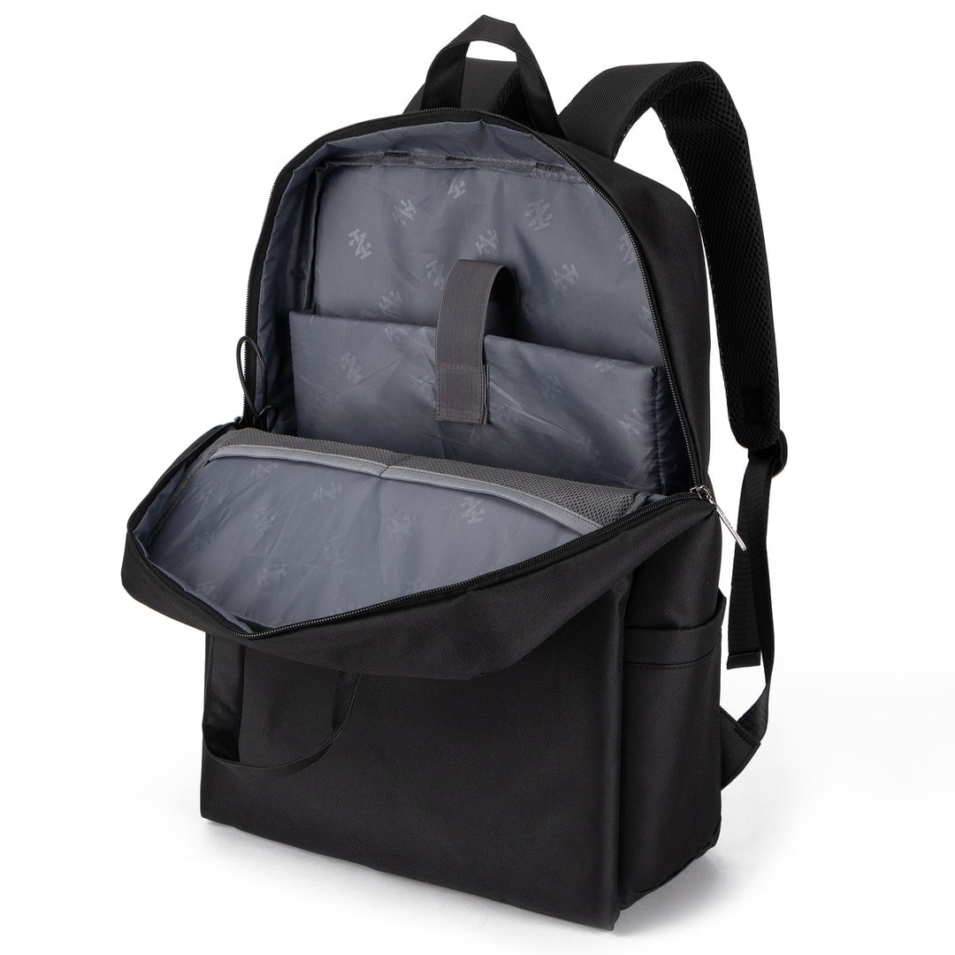 IZOD Wisdom Business Travel Slim Durable Laptop Backpack USB Charging Port, Computer Bag Fits 17 Inch Laptop Notebook / Black