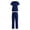 Solid, variant on Women Solid Short Sleeve Operating Room Nurse Hand Washing Suit Vneck Tee Tops and Pant Breathable Clothes