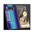 thumbnail image 6 of SaniMore Cover Compatible with Google Pixel Fold 7.6" 2023, Rugged Carbon Fiber Glass Backplane Shockproof TPU Bumper Luxury Eye-catching Anti-drop Heavy Duty Protective Cover, Blue, 6 of 7