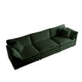 thumbnail image 4 of Llinc Store Modern Modular Sectional Sofa Couch, 3 Piece Set Extra Deep Seat Furniture Set for Living Room, Oversized Sofa, 3 Seat Sofa, Loveseat and Single Sofa, Green, 4 of 9