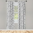 thumbnail image 3 of Ambesonne Yoga Curtains, Monochrome, Pair of 28"x63", Black White, 3 of 5