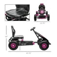thumbnail image 5 of ALPULON Kids Pedal Go Kart Ride on Toy with Suspension System, Pedal Car with Tough with Ergonomic Comfort, Safety Hand Brake, Ages 5-12, Pink, 5 of 8