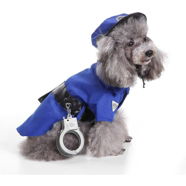 ATTOE Police Suit (with Hat) Dog Costumes Holiday Halloween Christmas