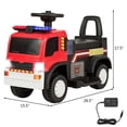 thumbnail image 5 of CIPACHO Kids 6V Battery Powered Electric Ride On Fire Truck, Boys & Girls Gifts for Birthday, Blue, 5 of 8