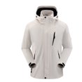 thumbnail image 2 of IYTR Mens Three-in-one Winter Warm Hooded Coat Solid Color Long Sleeve Zipper Hooded Neck Jacket Plus Size Loose Thickened Warm Jackets with Pockets White M, 2 of 7