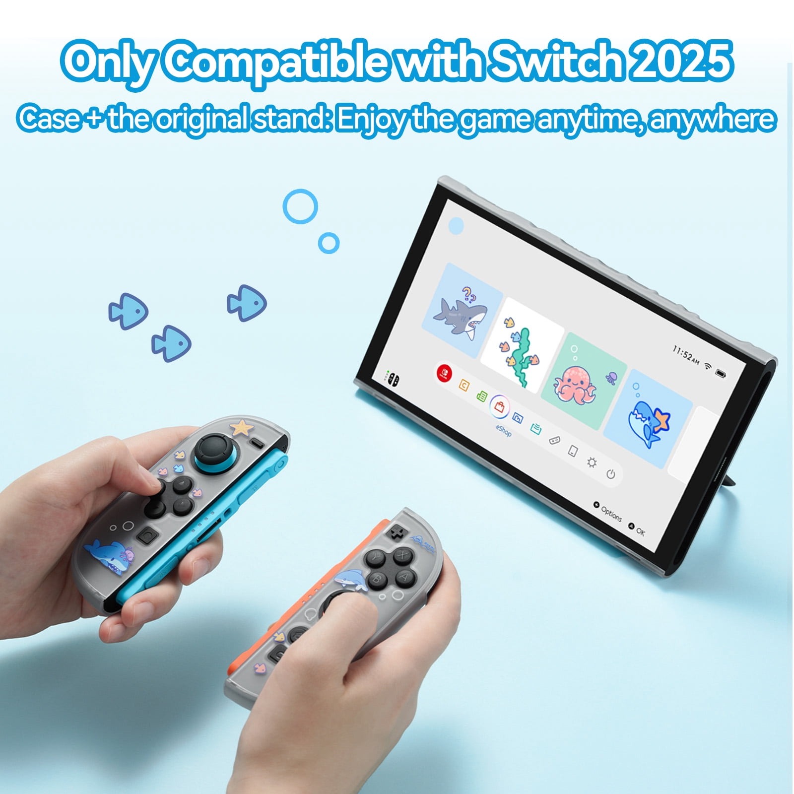 GeekShare, Protective Case for Nintendo Switch 2, Shark Party