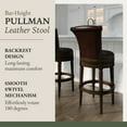thumbnail image 2 of Open Box Maven Lane Pullman High-Back Swivel Bar Stool, Dark Walnut, Bar Height, 2 of 6