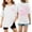 shirts 110#White, variant on ZXLBBD Girls Shirts Letter Printed Fashion Casual Short Sleeve Loose Soft Blouses for Youth Daily Wear Summer Clothes