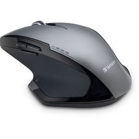 Verbatim Wireless Desktop 8-Button Deluxe Mouse - Blue LED - Wireless - Radio Frequency - Graphite - 1 Pack - USB - 1600 dpi - Scroll Wheel - 8 Button(s) | Bundle of 5