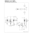 thumbnail image 5 of Kingston Brass KB6320EFL Centurion Three-Handle Bidet Faucet with Brass Pop-Up, Matte Black, 5 of 6