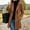 Khaki, variant on Fengqque Women's Hooded Double Breasted Trench Coat Notch Lapel Mid Length Winter Coat for Women Long Sleeve Casual Fall Outerwear with Side Hand Pockets Multi Colors