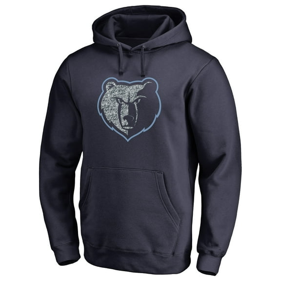 Men's Navy Memphis Grizzlies Static Logo Pullover Hoodie