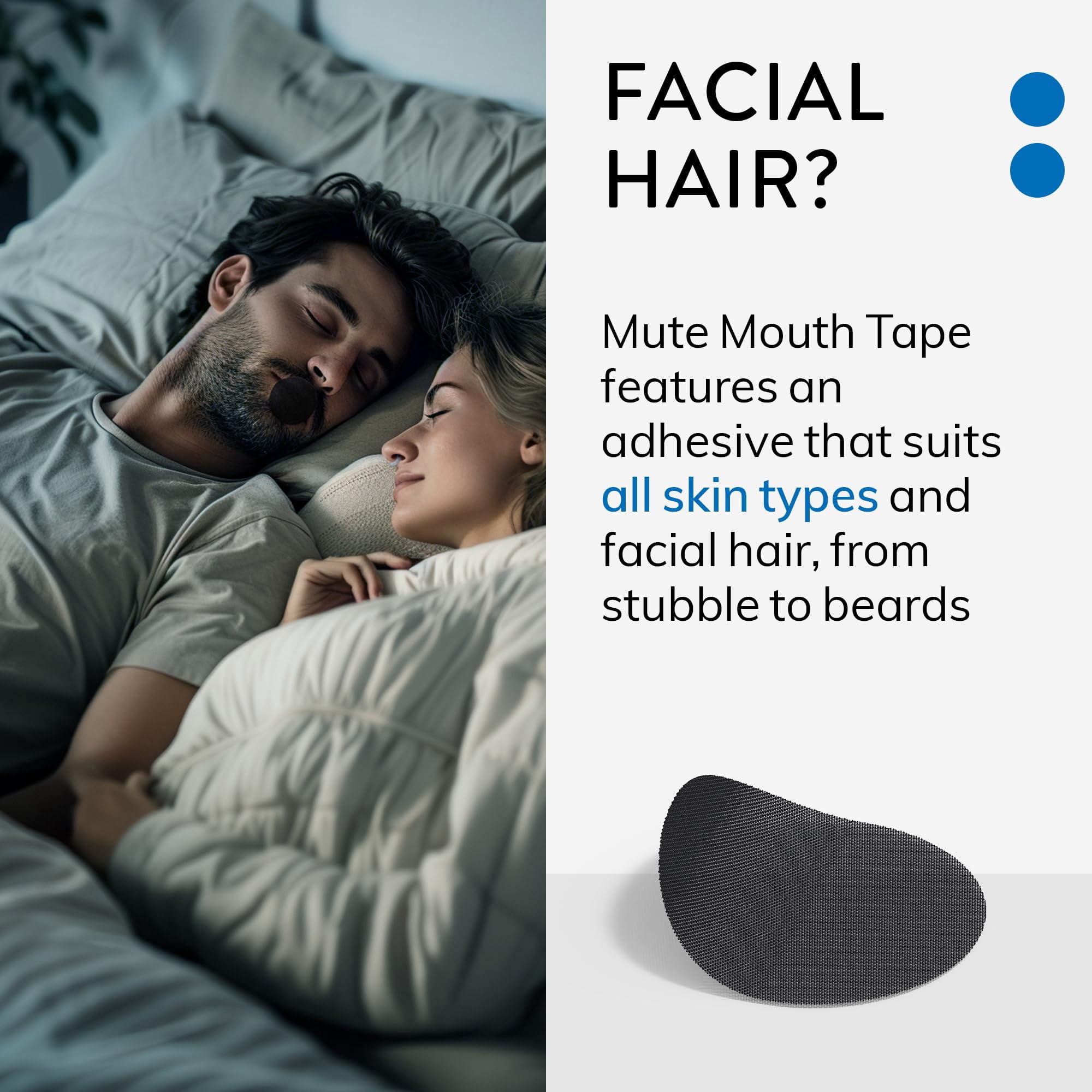 Mute Mouth Tape for Sleeping | 30 Pack | Snore Less & Sleep Better | Nasal Strip Alternative | Comfortable Mouth Tape for Improved Nasal Airflow