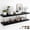 Black, variant on 48Inch Floating Shelves for Wall 2 Pack Shelves for Bedroom|Kitchen|Bathroom Wall Mounted Rustic Wood Floating Shelf with Invisible Brackets for Books|Storage|Decor, Black