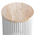 thumbnail image 4 of Simpli Home Demy 18 inch Wide Solid Mango/Metal Industrial Accent Table in Natural/White, Assembled, 4 of 8