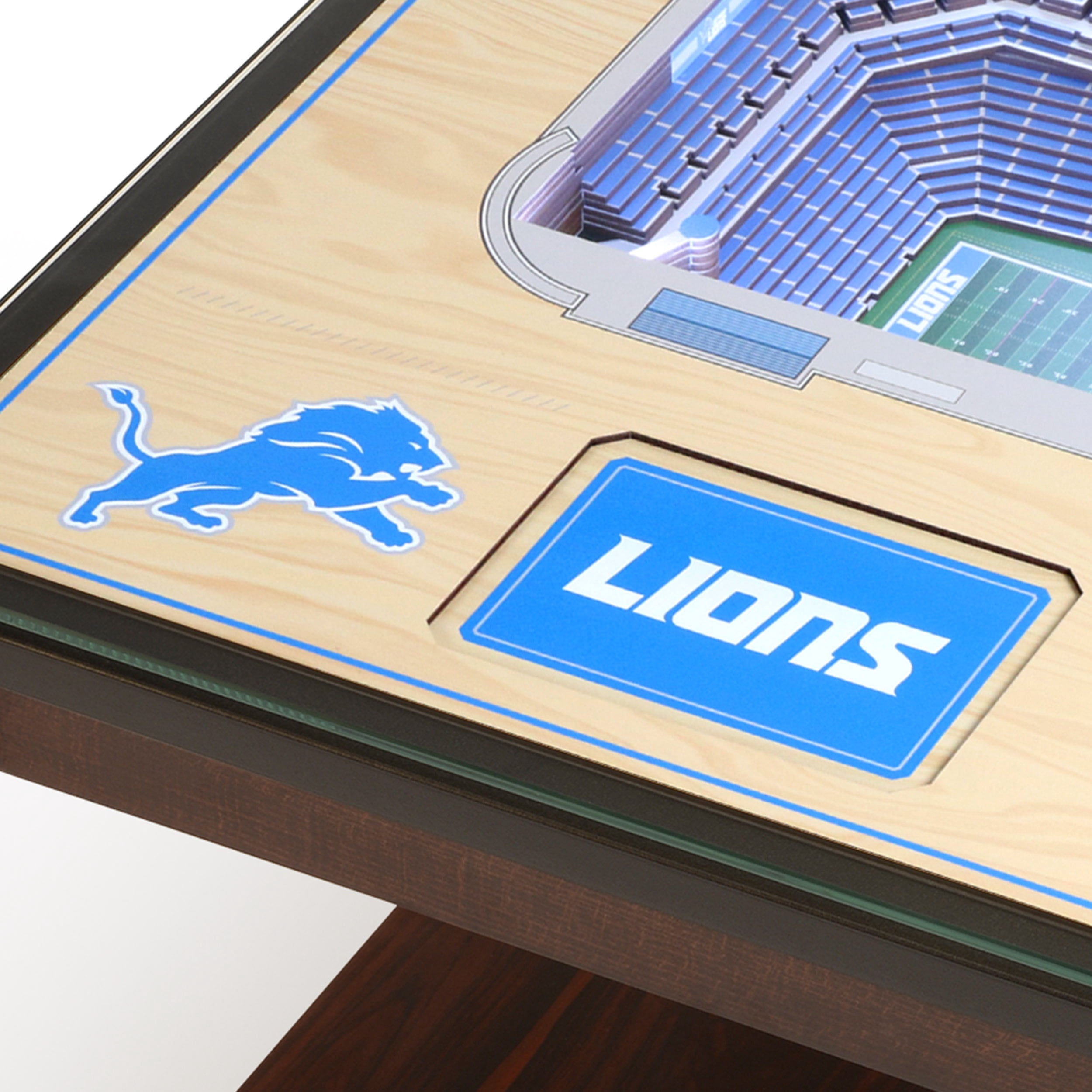 Detroit Lions 25-Layer StadiumViews Lighted End Table