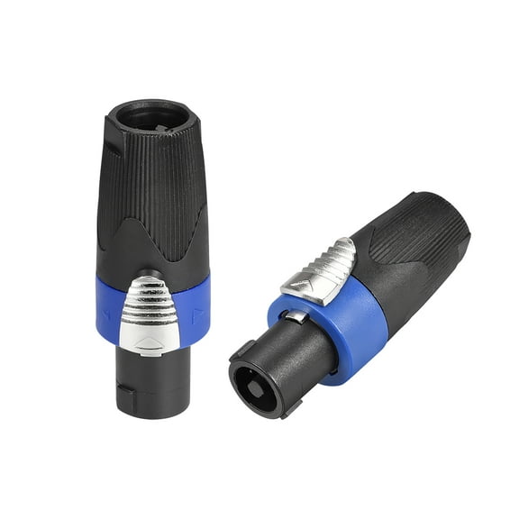 SpeakOns Speaker Female Adapter Connectors,4-Pole Speaker Plug Twist Lock,Speakons Compatible 2pcs