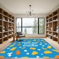 thumbnail image 2 of ODIKA 3'x5' Machine Washable Non-Slip Area Rug, Graphic Blue High Traffic Rug with Pad, Blue, 1052783, 2 of 8