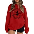 thumbnail image 1 of Gibobby Sudadera oversize mujer Sudadera suelta casual de manga larga con cuello redondo para mujer blusa grande de manga larga(Rojo,XG), 1 of 4