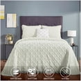 thumbnail image 2 of Better Trends 4 Piece Chenille Bedspread Set for Queen Bedspread 100% Cotton Lightweight Bedspread for All Season Charleston Collection - Sage, 2 of 4