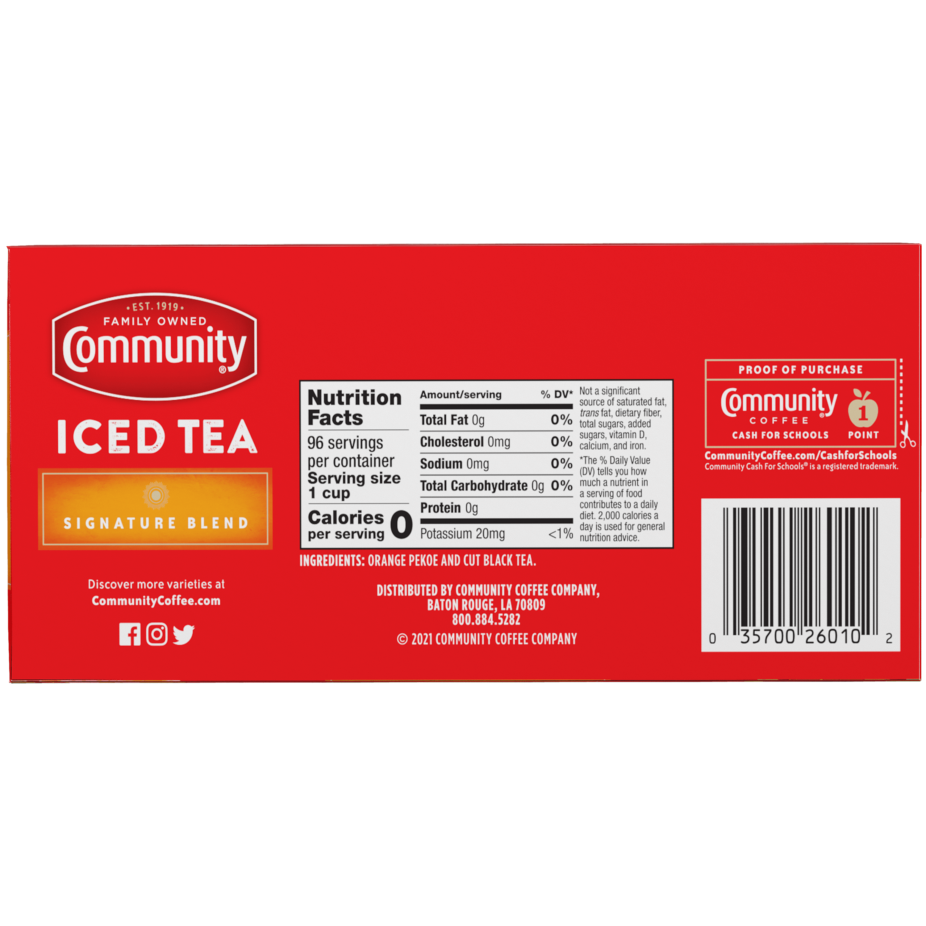 (3 pack) Community Coffee Signature Iced Tea 24 Ct Box