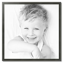 ArtToFrames 32" x 32" Antique Black Picture Frame, 32x32 inch Black Wood Poster Frame (WOM-5106)