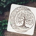 thumbnail image 3 of Moon Tree of Life Stencil 11.8x11.8inch Square Painting Stencil Cresent Moon Stencil Tree of Life Drawing Template Mandala Moon Stencil for Home Furniture Wall Floor Door Tile Decor DIY, 3 of 7