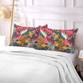 thumbnail image 5 of Tropical Exotic Leaves Plush Pillow Cases Queen Size Ultra Soft Warm Pillowcases with Zipper 20"x30", 5 of 9