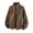 02# Coffee, variant on Men's Faux Leather Flight Jacket with Pockets Windproof Fit Bomber Coat Casual Outwear Motorcycle Style Slim Silhouette Zipper Front Autumn Winter M-5XL