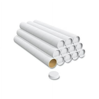 2 x 24 Blue Mailing Tubes with Caps - 50 Per Case