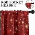 thumbnail image 5 of Christmas Kitchen Curtains Snowflake Red Winter Snow Window Curtains Valance and Tier Set 36 Inch Rod Pocket Short Tier Curtain for Room Kitchen Decor, 5 of 6