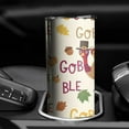 thumbnail image 3 of 20oz Happy Thanksgiving Turkey Fall Leaves Skinny Tumblers Stainless Steel Tumbler with Lid and Straw,Vacuum Insulated Double Wall Travel Tumbler Cups with Cleaning Brush for Coffee,Tea, 3 of 6