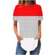 thumbnail image 2 of Fiudx Camisas de Mujer Blusa de Manga Corta Vendida a La Moda para Mujer, Blusas Informales con Cuello Redondo, 2 of 3