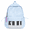 Blue, variant on Piano Backpack for Women, Nylon Music Backpack, 11.81 x 5.12 x 16.93 in, Multi-Pocket Daypack for Work, Travel and Daily Use