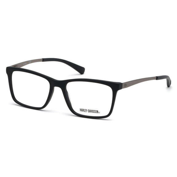 Harley Davidson HD0779 Full Rim Geometric Matte Black Eyeglasses