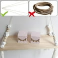 thumbnail image 3 of Fymlhomi Wall Floating Shelf Decorative Swing Hanging Rope Nordic Display Shelves Wall Mounted for Home Storage Organizer Decoration with Tassel&Wooden Plank for Bedroom Living Room Bathroom (White), 3 of 5