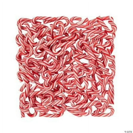 Mini Peppermint Candy Canes, 100 Pieces, Individually Wrapped