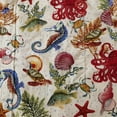 thumbnail image 6 of YIUME Men's Funky Hawaiian Shirt Marine Life Seahorse Octopus Print Button-down Tencel™, 6 of 8